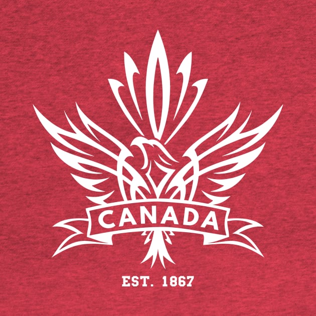 Canada Maple Leaf / Eagle Mashup - White by phneep